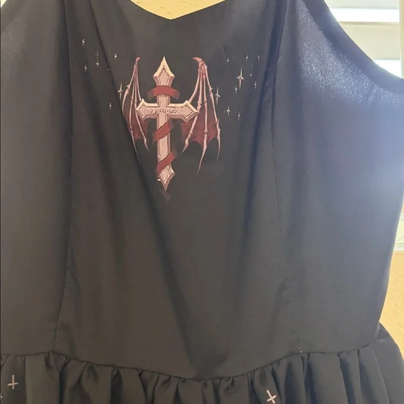 Lolita Dress with Angelic Coffin Print - Picture 5 of 13